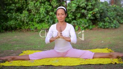 Yoga meditation exercise in nature