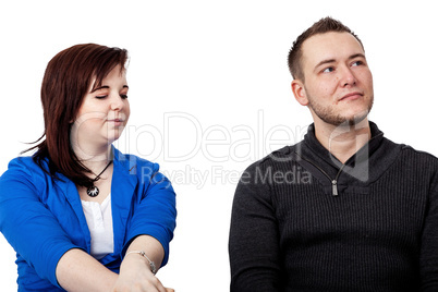 Couple having differences of opinion