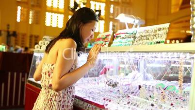 Asian girl shopping central market