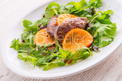 Liver with onion-orange sauce