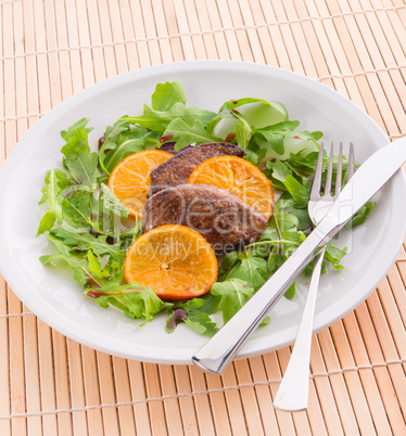 Liver with onion-orange sauce