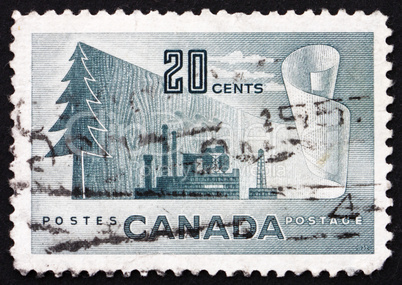 Postage stamp Canada 1952 Symbols of Newsprint Paper Production