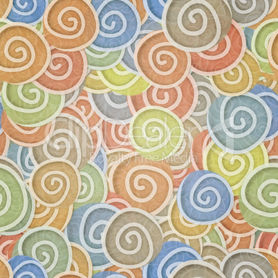 seamless pattern pale colors curles