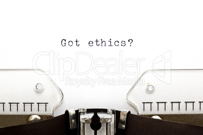 Typewriter Got Ethics