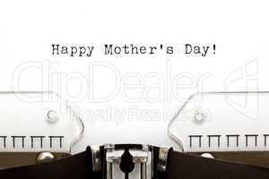 Typewriter Happy Mothers Day