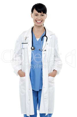 Smiling young female medical professional