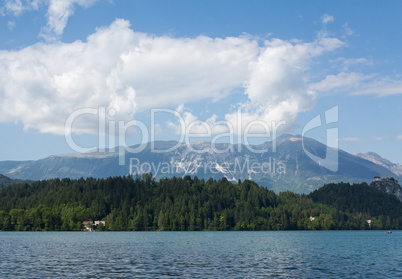 Bled Lake - Blejsko jezero in Slovenia with Julian Alps