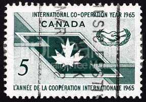 Postage stamp Canada 1965 Maple Leaf and ICY Emblem, Internation
