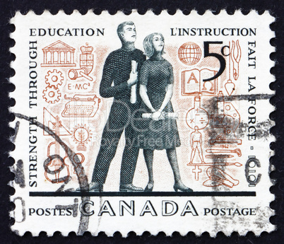 Postage stamp Canada 1962 Young Adults and Education Symbols