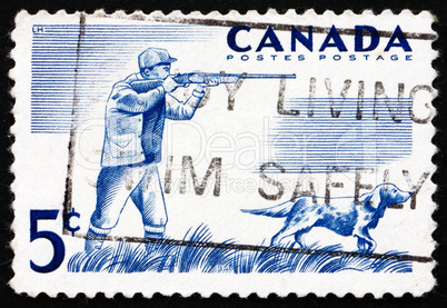 Postage stamp Canada 1957 Hunter and Dog
