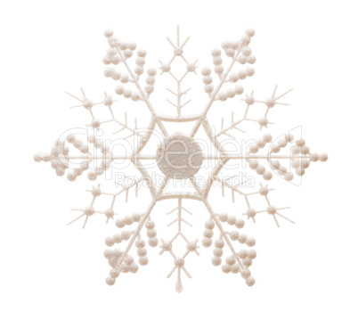 Glittery Snowflake Isolated on White