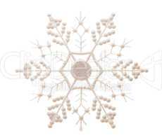 Glittery Snowflake Isolated on White