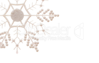 Glittery Snowflake Isolated on White