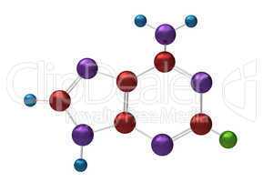 Molecule of adenine