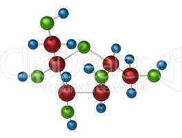 Molecule of fructose