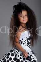 Asian little girl in beautiful dress