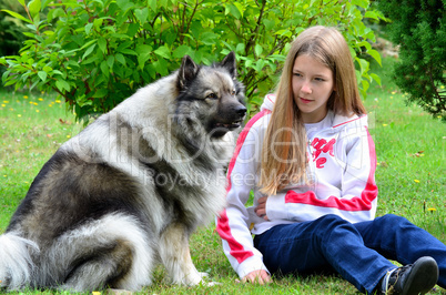 Hund Kind Freunschaft Mädchen