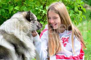 Hund Kind Freunschaft Mädchen