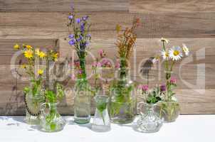 Kräuter Wiesenblumen Vase