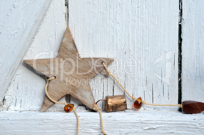 Weihnachten Karte Holz Stern Gutschein