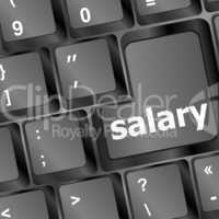 computer keyboard with salary button