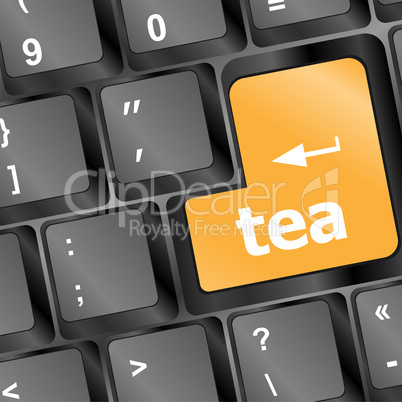 computer keyboard with tea break button