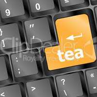 computer keyboard with tea break button