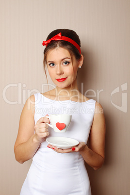 Cup of red heart