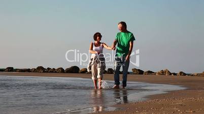 Сouple on beach.