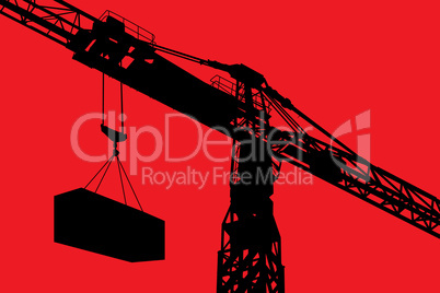 Working crane illustration background