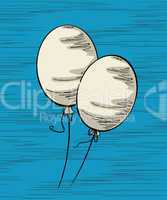 White balloons