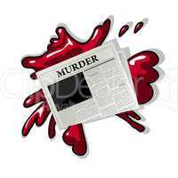 Newspaper murder icon