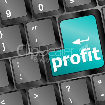 profit button on keyboard - business concept