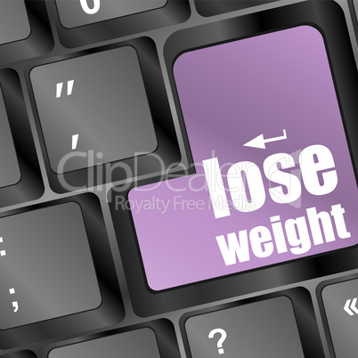 Lose weight in place of enter computer key