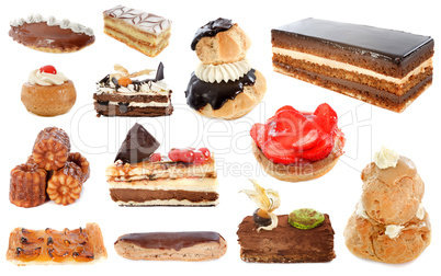 group of cakes
