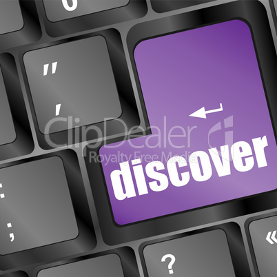 word discover on computer keyboard key