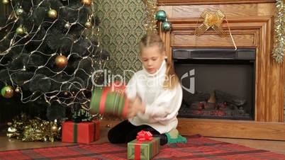 Child and Christmas gifts