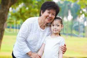 Asian grandparent and grandchild