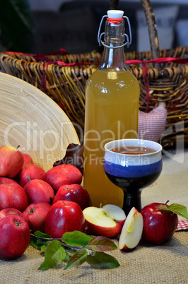 Äpfel Wein Saft Obst