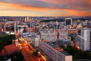 berlin skyline sunset