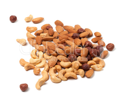 Cashews, hazelnuts and almonds nuts