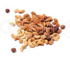 Cashews, hazelnuts and almonds nuts
