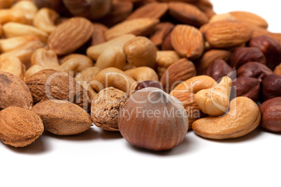 Mix of raw and roasted nuts