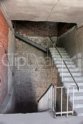 Staircase of old overage house