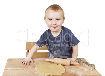 child making cookies