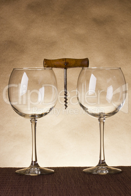 Two empty glasses