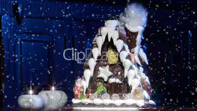 german confectioner gingerbread house dolly left snow 10777