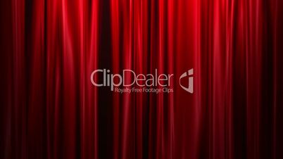 Red Curtains open, white background