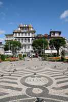 square in the city of Guimaraes in Portugal
