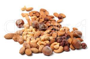 Cashews, hazelnuts and almonds
